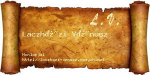 Laczházi Vénusz névjegykártya
